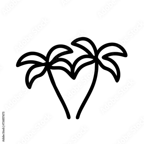 Summer Palms, Tropical palm tree silhouette, vacation and travel, palm trees,