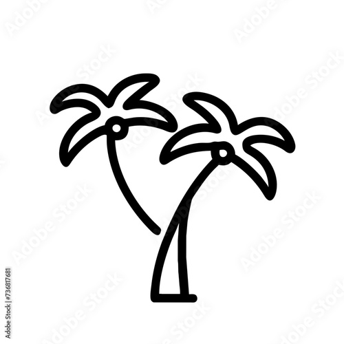 Summer Palms, Tropical palm tree silhouette, vacation and travel, palm trees,