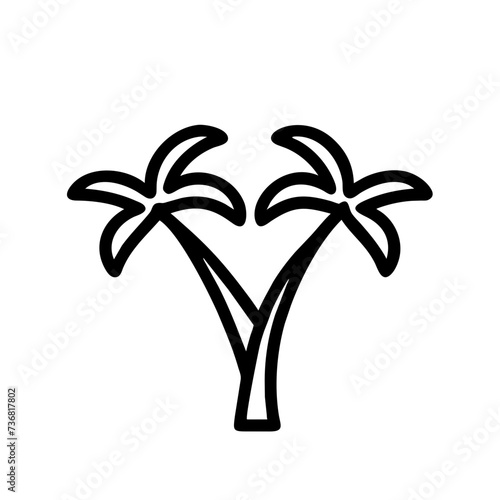 Summer Palms, Tropical palm tree silhouette, vacation and travel, palm trees,