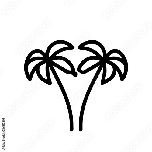 Summer Palms, Tropical palm tree silhouette, vacation and travel, palm trees,