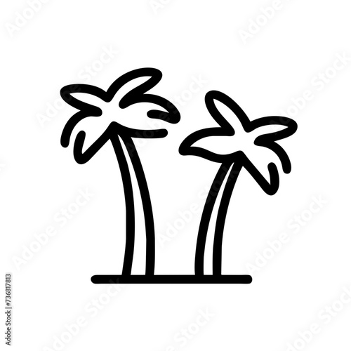 Summer Palms, Tropical palm tree silhouette, vacation and travel, palm trees,