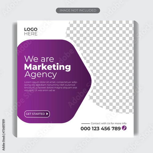  Digital marketing agency and corporate social media banner or instagram post template