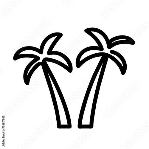 Summer Palms, Tropical palm tree silhouette, vacation and travel, palm trees,
