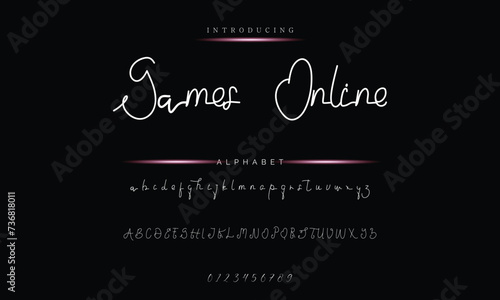 signature Font Calligraphy Logotype Script Brush Font Type Font lettering handwritten