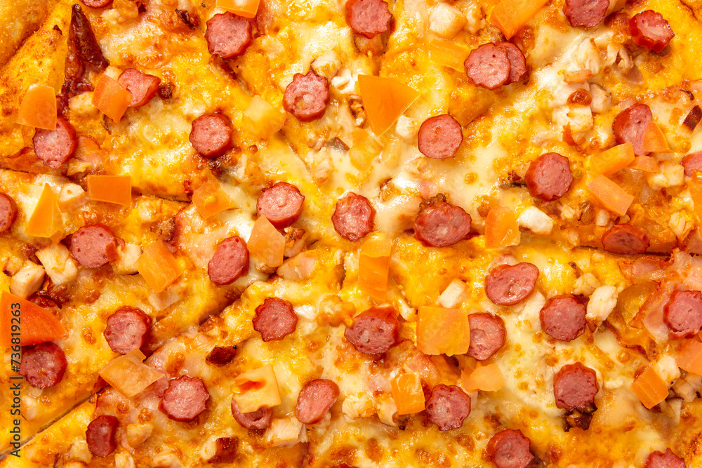 Background with delicious classic italian Pizza Background with delicious classic italian Pizza