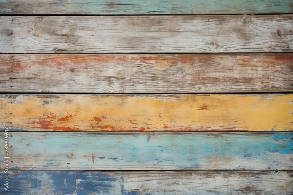 Weathered Barn Wood with a Grungy, Colorful Patina, Creating a Rustic and Nostalgic Background, Generative AI Weathered Barn Wood with a Grungy, Colorful Patina, Creating a Rustic and Nostalgic Background, Generative AI