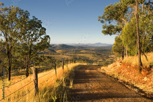 The old Spicers Gap Road leading to the Governors Chair in South-East Queensland, Queensland, Australia photo