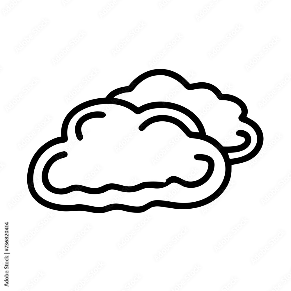 Weather line icon, cloud icon. Simple flat outline sign for web, forecast app. Weather line icon, cloud icon. Simple flat outline sign for web, forecast app.