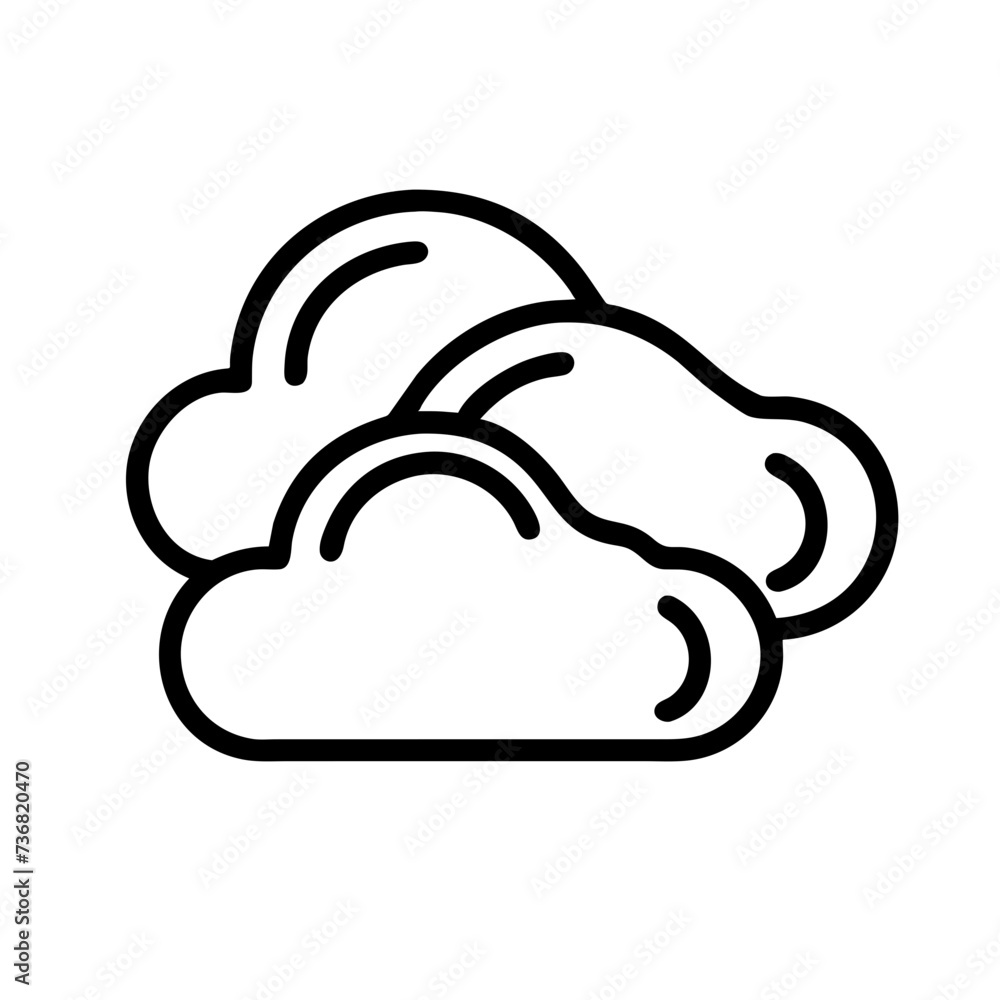 Weather line icon, cloud icon. Simple flat outline sign for web, forecast app. Weather line icon, cloud icon. Simple flat outline sign for web, forecast app.