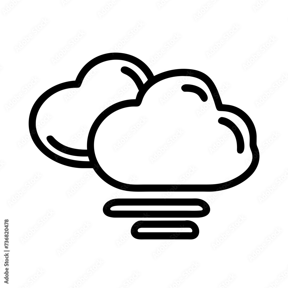 Weather line icon, cloud icon. Simple flat outline sign for web, forecast app. Weather line icon, cloud icon. Simple flat outline sign for web, forecast app.