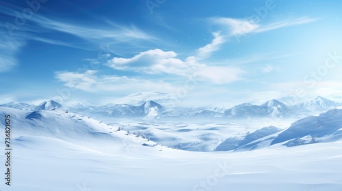 Winter forest view, outdoor recreation place. Winter Landscape with snow. Snowy background. Snowdrifts.