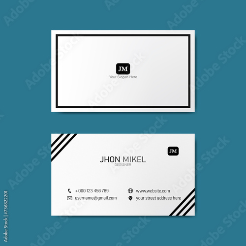 Professional minimalist business card design 
