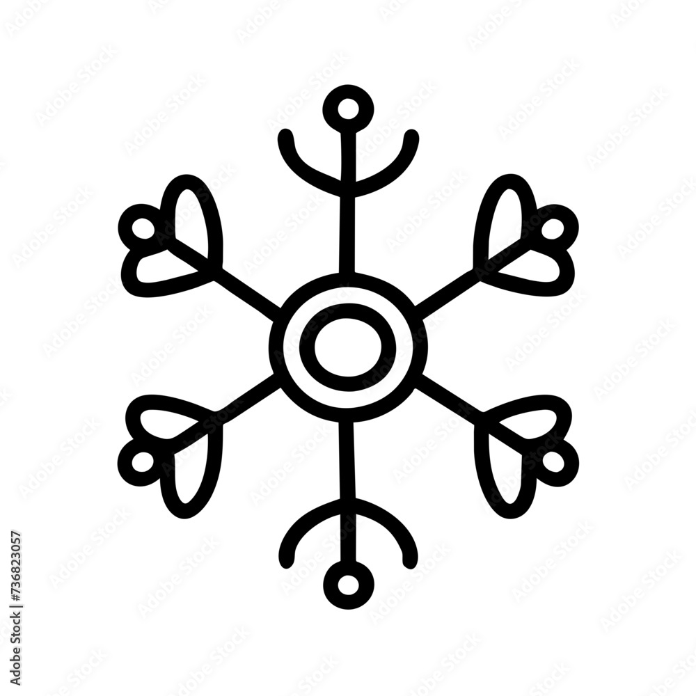 Obraz premium Christmas snowflakes, snowflake, snowflakes, snowflake icon, snowflake vector 