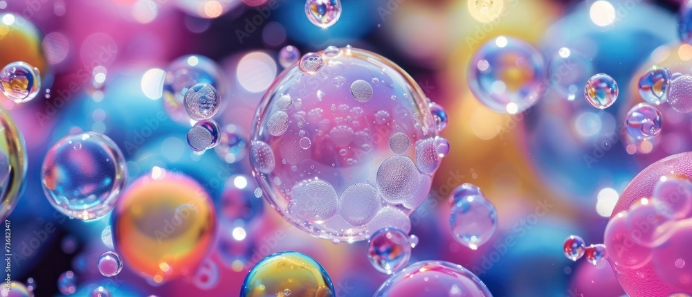 a lot of bubbles floating in the air with a lot of bubbles in the middle of the air and a lot of bubbles in the air.
