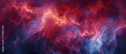 a red, blue, and purple background with a black background and a red and blue pattern on the bottom half of the image.