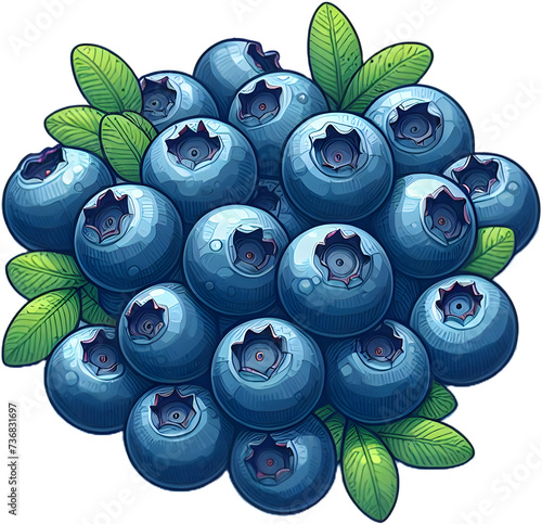 Blueberries - 블루베리. Generative AI