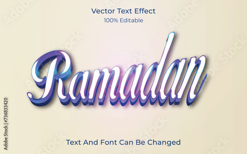 ramadan 3D text effect