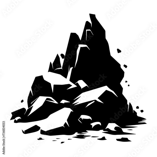 Huge of rocks vector