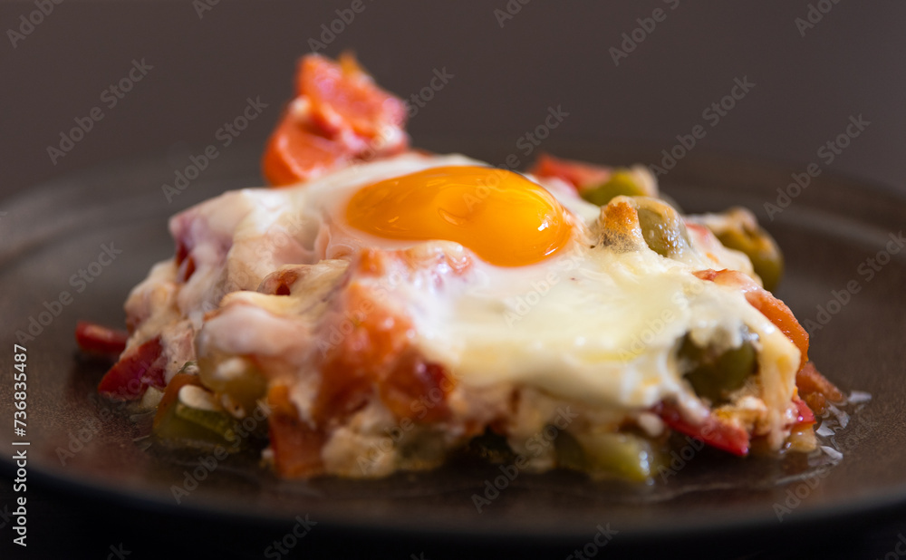 delicious egg and veggie dish: culinary perfection in a snapshot