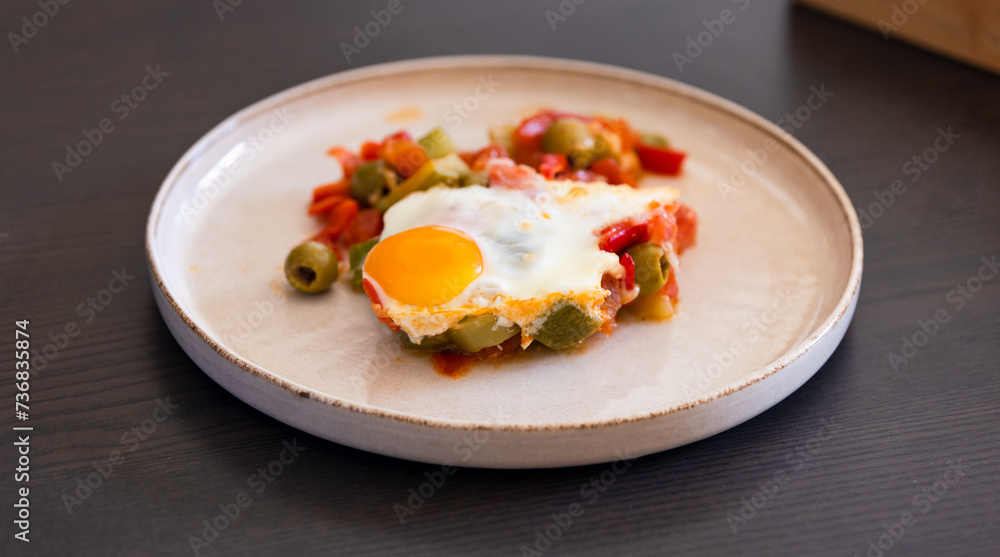 delicious egg and veggie dish: culinary perfection in a snapshot delicious egg and veggie dish: culinary perfection in a snapshot