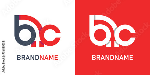 vector letter bc logo design