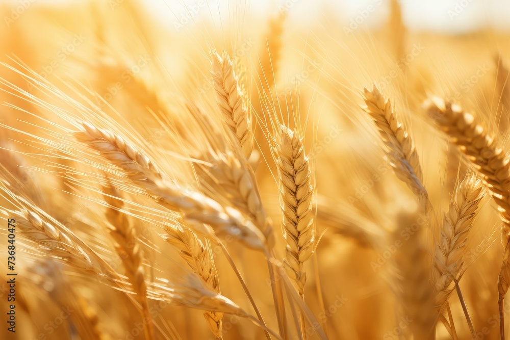 A rich golden wheat field glowing with sunlight, symbolizing harvest and fertility. A rich golden wheat field glowing with sunlight, symbolizing harvest and fertility.