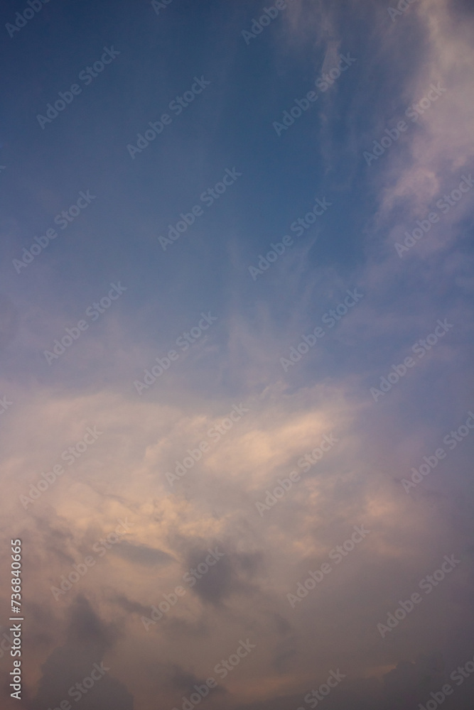 beautiful views of the sunset sky and sunrise sky with colorful clouds