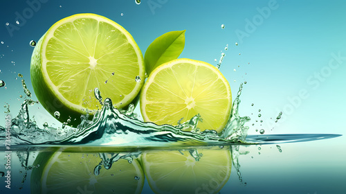 Fresh lemons on background