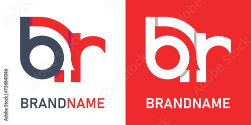 vector letter br logo design