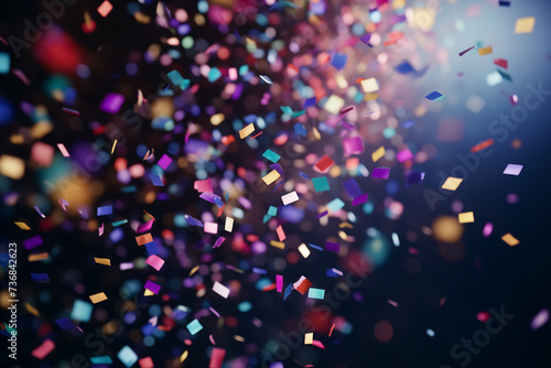 Vibrant Confetti Explosion Capturing a Celebration Atmosphere. Festive and Party Background Concept