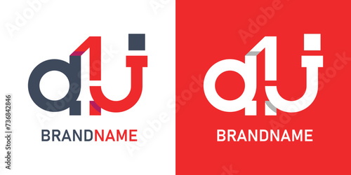 Letter aj logo design template