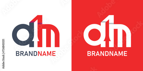 Letter am logo design template