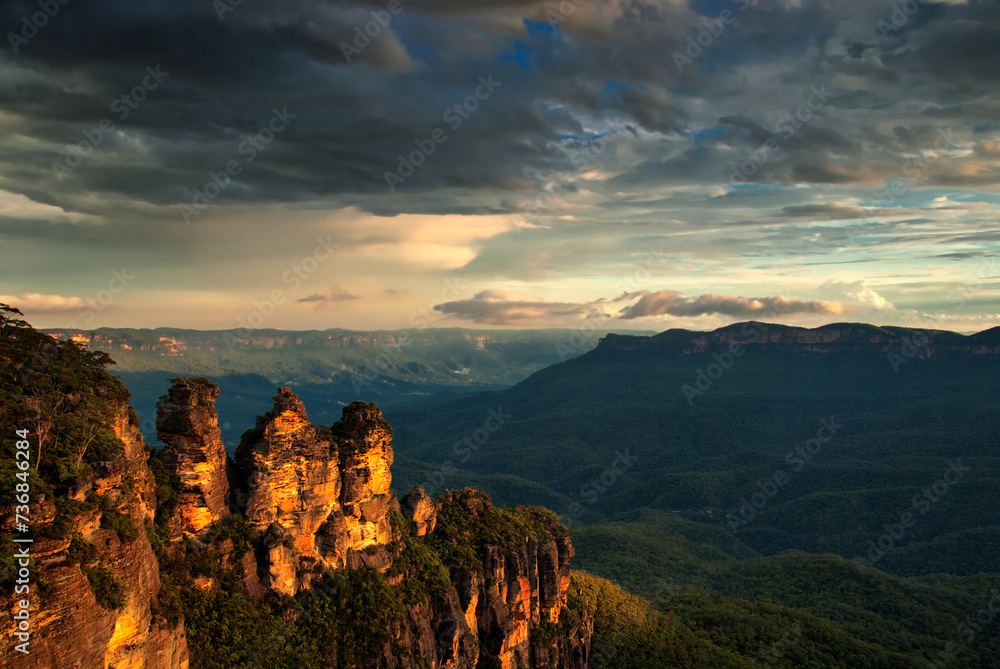 Three Sisters at Katoomba, Blue Mountains, New South Wales, Australia Three Sisters at Katoomba, Blue Mountains, New South Wales, Australia