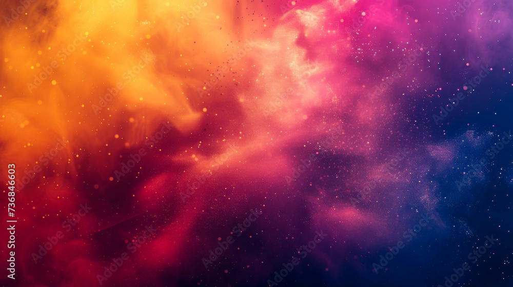 Naklejka premium Abstract composition of colorful particles or paint in fluid motion