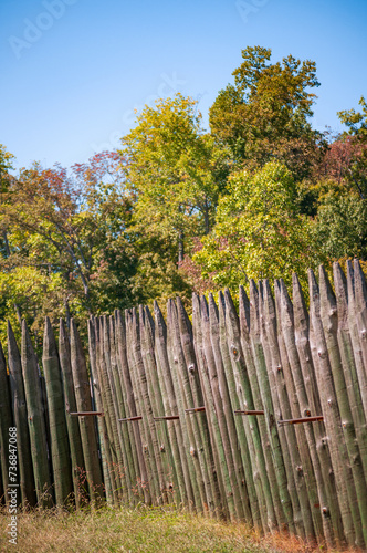 Fence at Fort Loudoun State Historic Site, Historic British Fortifications photo