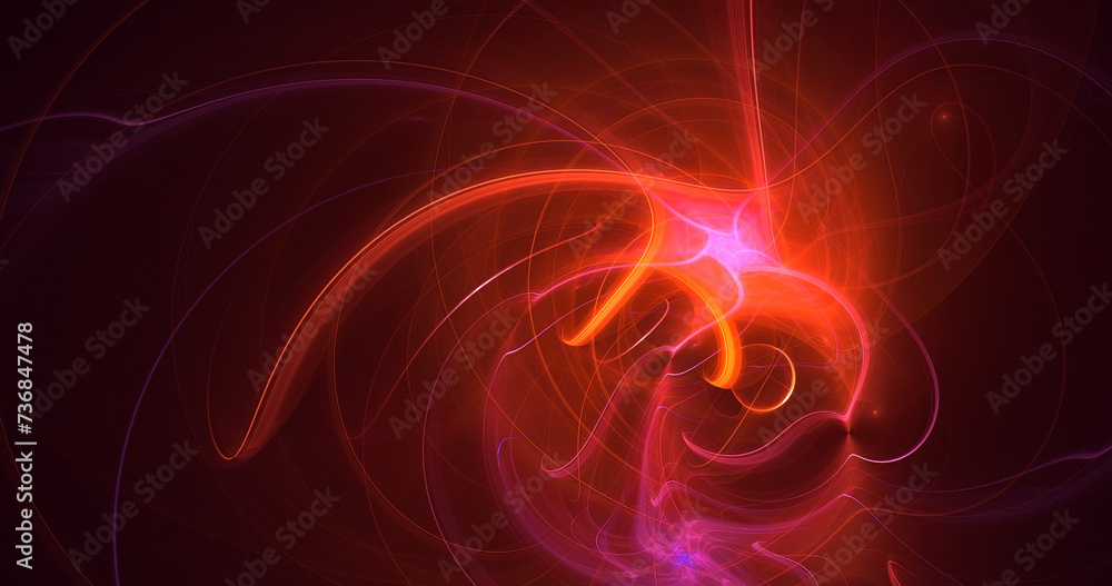 3D manual rendering abstract fantasy light fractal background