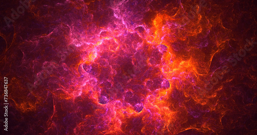 3D manual rendering abstract colorful fractal light background