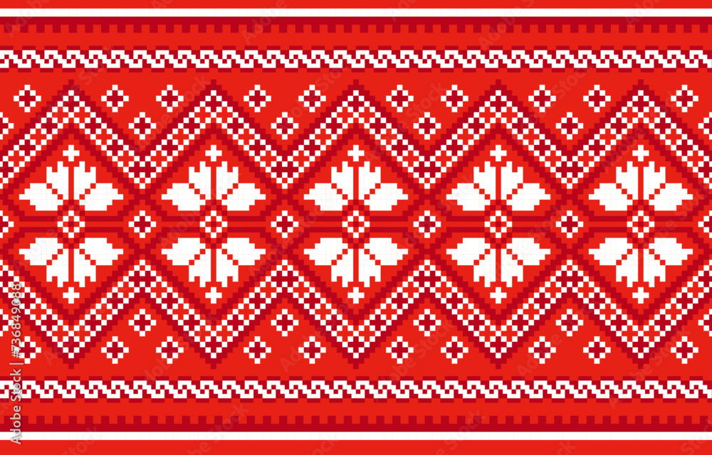 Cross Stitch pattern. Geometric fabric patterns. Pixel pattern,Abstract,vector,illustration.Design for Saree,Patola,Sari,Dupatta,Cross Stitch,Ikat,texture,clothing,wrapping,decoration,carpet. Cross Stitch pattern. Geometric fabric patterns. Pixel pattern,Abstract,vector,illustration.Design for Saree,Patola,Sari,Dupatta,Cross Stitch,Ikat,texture,clothing,wrapping,decoration,carpet.