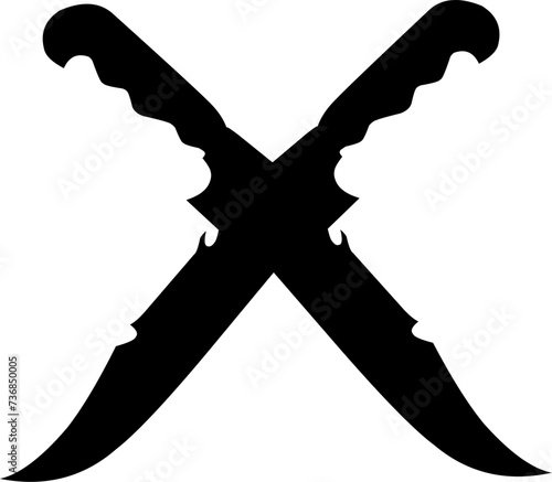 Knives silhouette icon vector