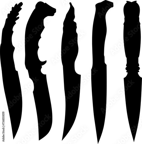Knives silhouette icon vector
