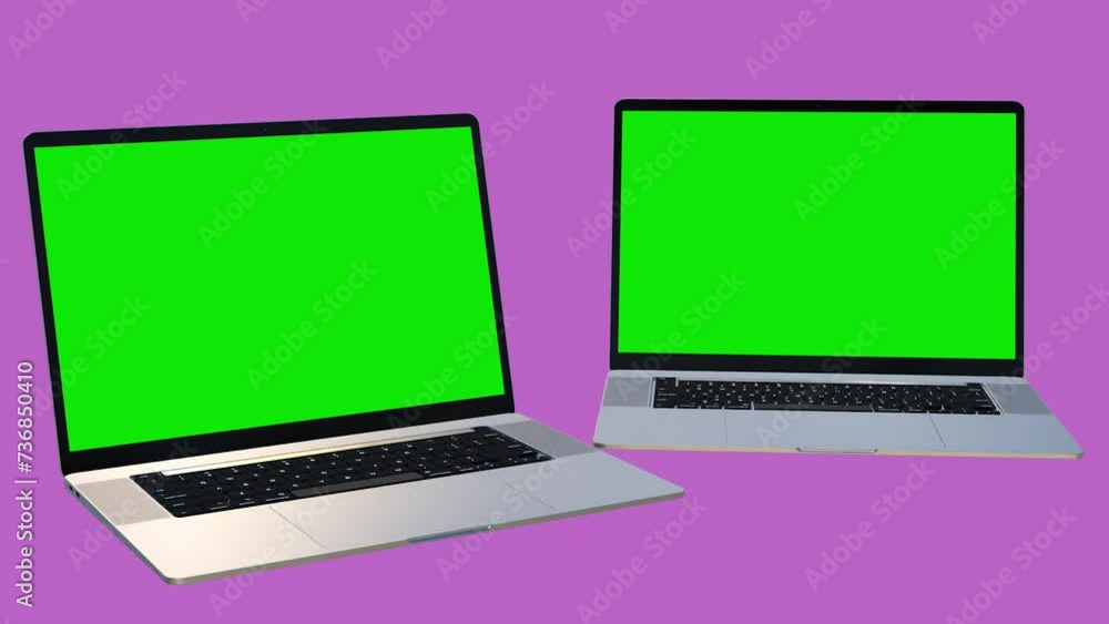 Green Screen Laptop - Laptop Mockup with a Chroma Key Background Green Screen Laptop - Laptop Mockup with a Chroma Key Background