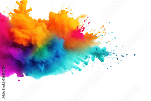 Happy Holi Background for Festival of Colors celebration vector elements for card,greeting,poster design © Yash