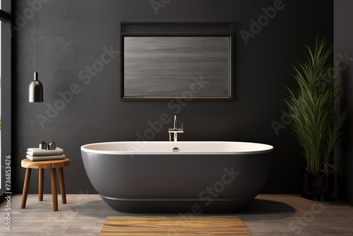 bathroom room ideas, including bathtub, glass, towels, shower, shelf table which are simple and minimalist but still give the impression of being clean and elegant.