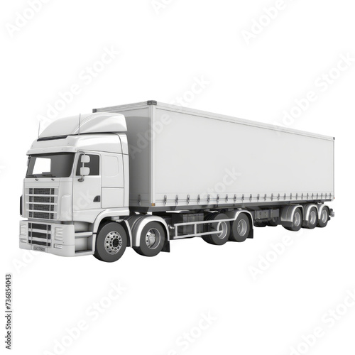 Semi Trailer Truck PNG Cutout, Generative AI