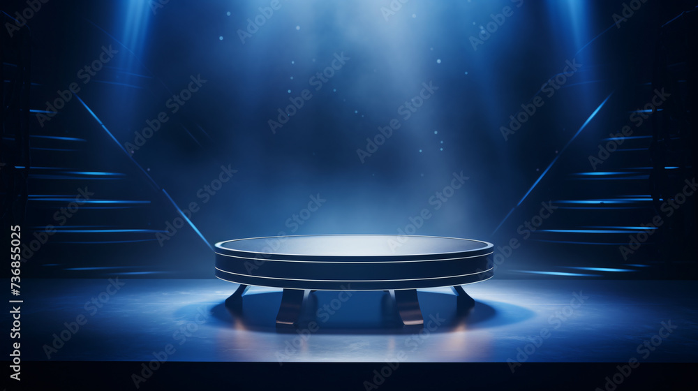 An empty podium scene