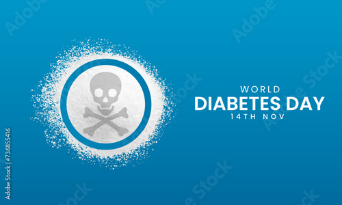 World Diabetes Day. Creative Diabetes Day ads. 3D Illustration