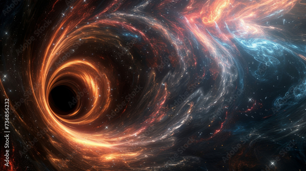 A surreal expedition into the abyss of space and time ping through the hauntingly beautiful event horizons of black holes. A surreal expedition into the abyss of space and time ping through the hauntingly beautiful event horizons of black holes.