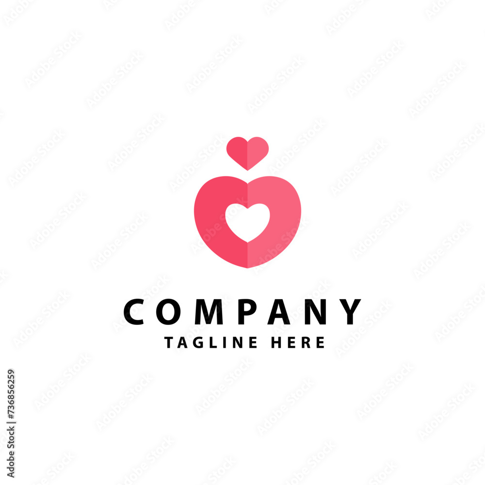 LOVE  logo design template vector. LOVE Business abstract connection vector logo. LOVE icon circle logotype.