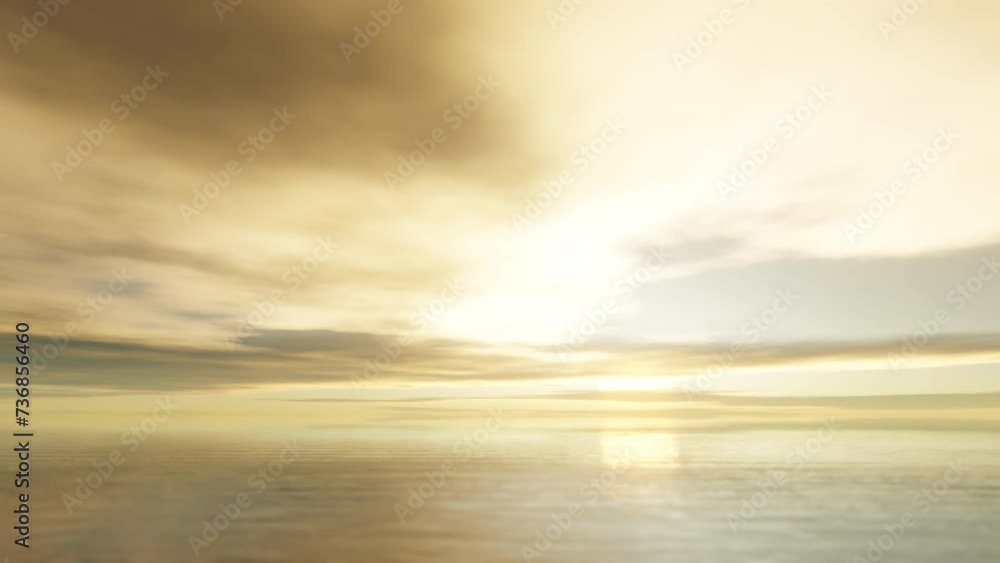 Colorful ocean sunset. Time-laps. 3d render. Colorful ocean sunset. Time-laps. 3d render.