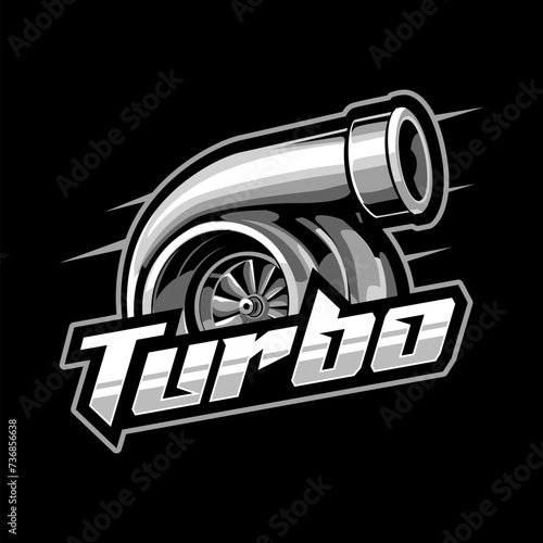 Turbo logo, machine logo template, Garage logo